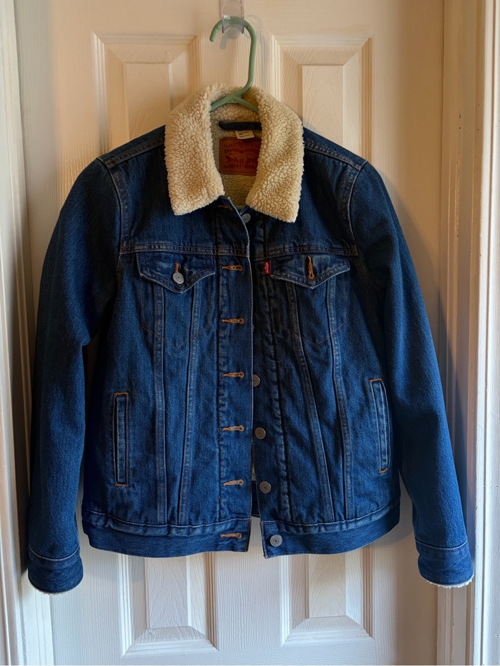 Levi's Blue Denim Sherpa Trucker Jacket